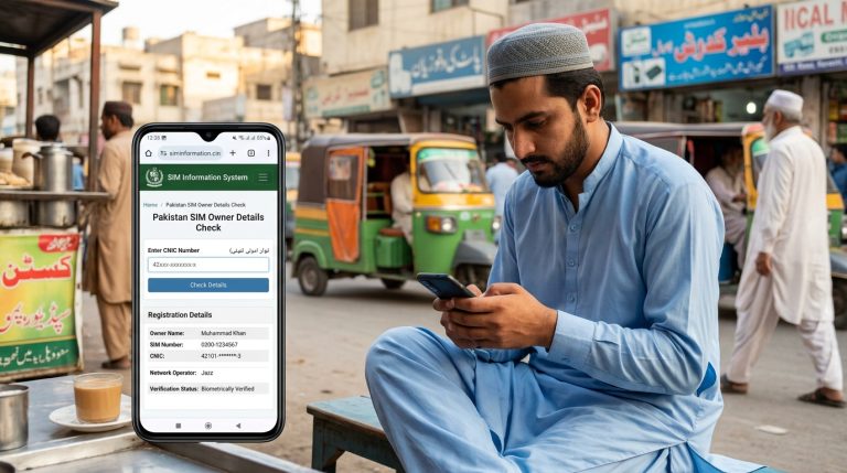 Pakistan SIM Owner Details Check Online ToolThe